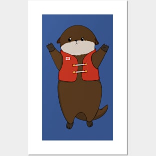 Baby Otter Life Jacket Posters and Art
